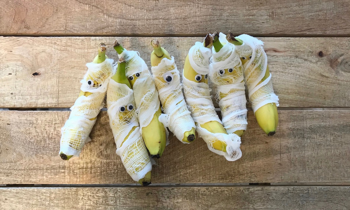 Halloween: Mumien-Banane