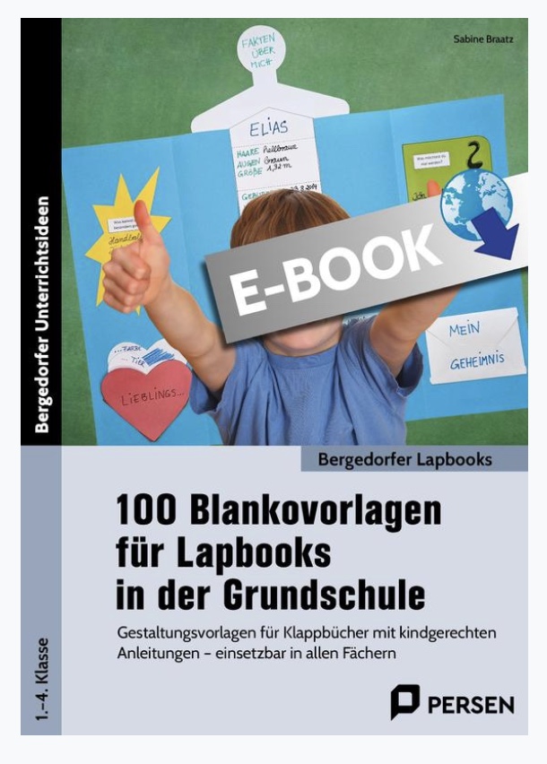 E-Book Cover mit Vorlagen für Lapbooks in der Grundschule